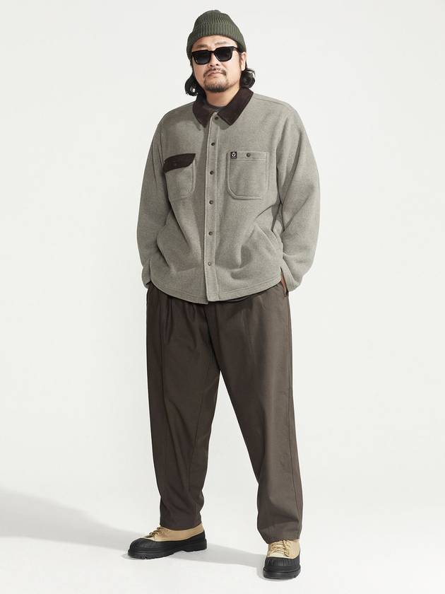 Double Fleece Work Jacket Khaki - BOOVOOM - BALAAN 3