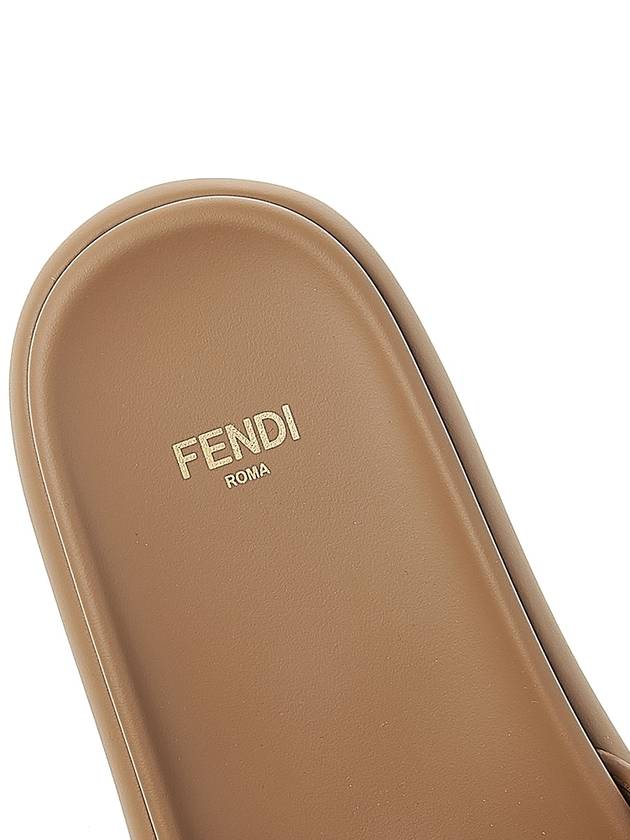 FF Baguette Slide Slippers Brown - FENDI - BALAAN 8