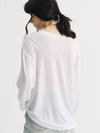 Supima Silket Loosefit T Shirt White - SORRY TOO MUCH LOVE - BALAAN 4