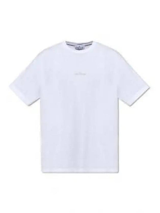 Logo Print Short Sleeve T-Shirt White - STONE ISLAND - BALAAN 2