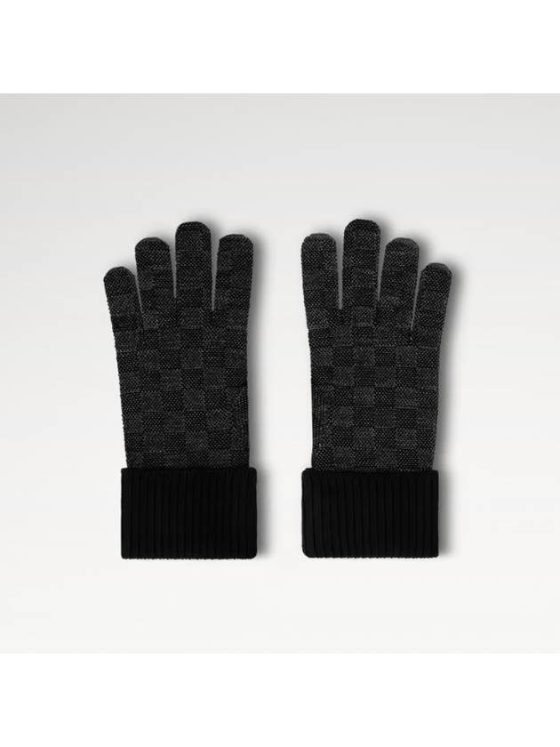 Men's Neo Petit Damier Gloves Grey - LOUIS VUITTON - BALAAN 5