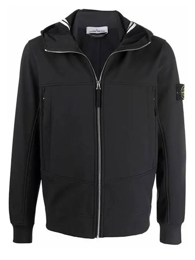 Soft Shell Brushed Lining Zip Up Hoodie Black - STONE ISLAND - BALAAN 2