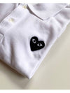 Black Heart Polo Shirt White AZ T066 - COMME DES GARCONS - BALAAN 2