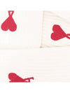 Chain Stitch Heart Logo Socks Offwhite - AMI - BALAAN 5