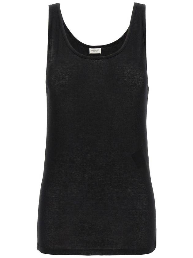 Women's Wool Jersey Sleeveless Black - SAINT LAURENT - BALAAN 2