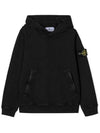 12th Anniversary Kids Waffen Patch Hoodie Black 721662841 V0129 - STONE ISLAND - BALAAN 1