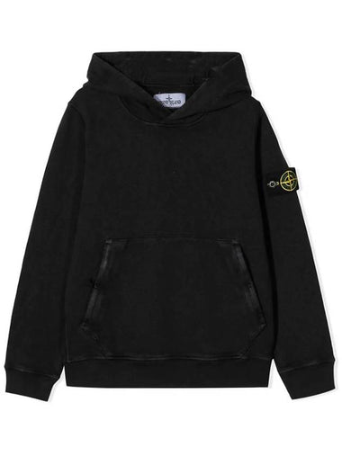 12th Anniversary Kids Waffen Patch Hoodie Black 721662841 V0129 - STONE ISLAND - BALAAN 1