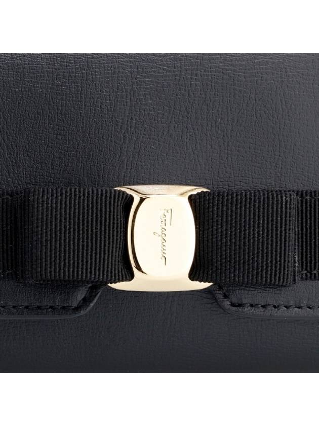 Vara Bow Continental Long Wallet Black - SALVATORE FERRAGAMO - BALAAN 5