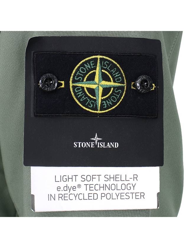 Light Soft Shell R E Dye Technology In Recycled Polyester Hooded Jacket Green - STONE ISLAND - BALAAN 7