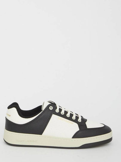 SL 61 Low Top Sneakers Black White - SAINT LAURENT - BALAAN 2