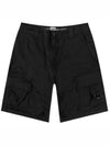 Men's Stretch Satin Lens Cargo Shorts Black - CP COMPANY - BALAAN 2