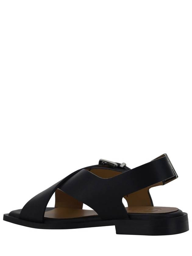 Cross Strap Buckle Sandals Black - GANNI - BALAAN 3