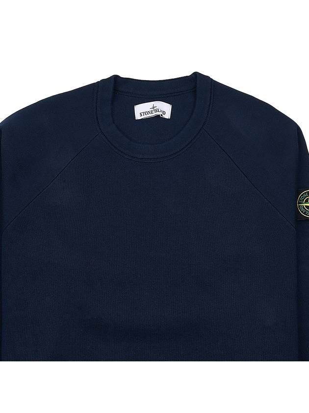 Men's Wappen Patch Crew Neck Knit Top Navy - STONE ISLAND - BALAAN 4