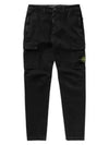 Compass Badge Cargo Straight Pants Black - STONE ISLAND - BALAAN 2