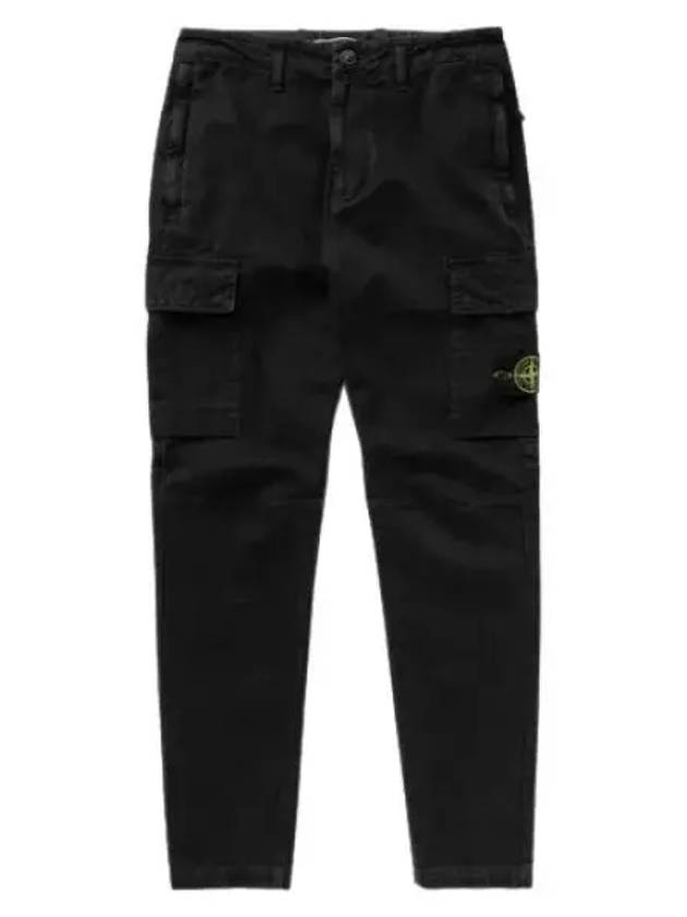 Compass Badge Cargo Straight Pants Black - STONE ISLAND - BALAAN 2