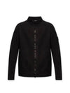 Tela Mock Neck Zip-up Jacket Black - STONE ISLAND - BALAAN 2