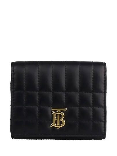 Lola Small Quilted Leather Folding Wallet Black Light Gold - BURBERRY - BALAAN 2