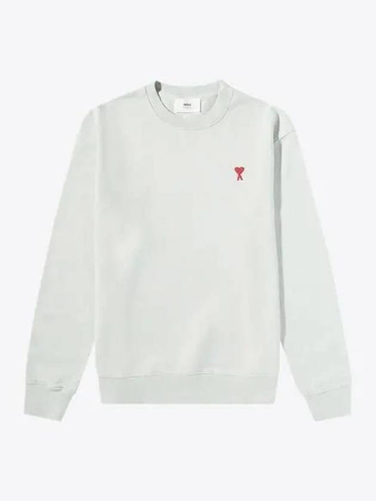 Small Heart Logo Sweatshirt Mint Green - AMI - BALAAN.