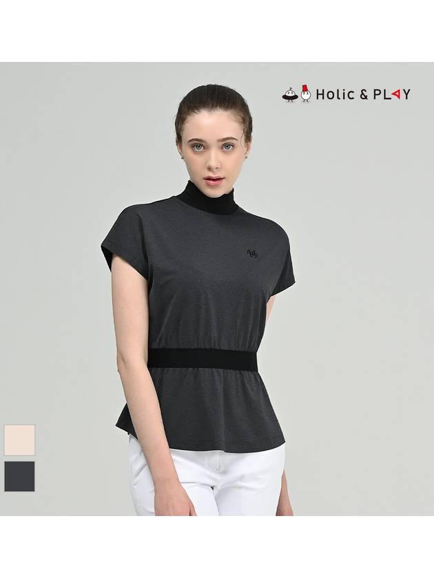 Dolman Fit High Neck Short Sleeve T-ShirtHC2WTS009 - HOLIC&PLAY - BALAAN 1