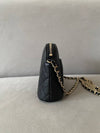 Half Moon Mini Chain Bag Caviar Black Gold AP4000 - CHANEL - BALAAN 6