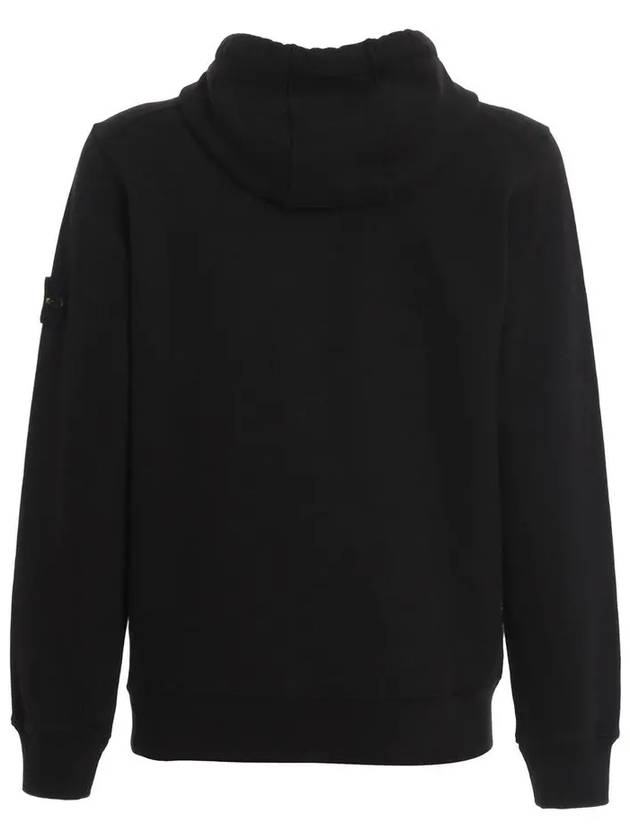 Wappen Patch Cotton Fleece Hoodie Black - STONE ISLAND - BALAAN 4