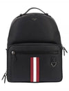 Signature Stripe Maverick Logo Backpack Black - BALLY - BALAAN 2