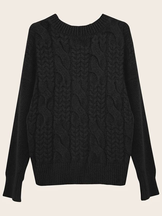 Big Twist Knit Top Black - ARIFF - BALAAN 1