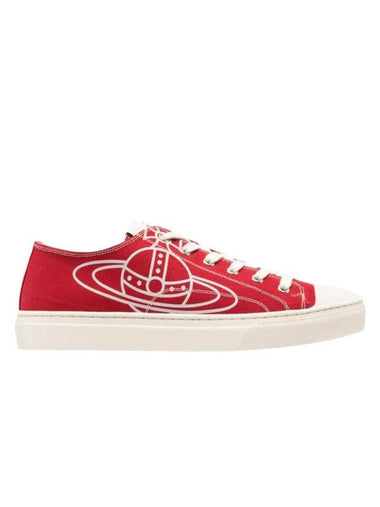 ORB Logo Low Top Sneakers Red - VIVIENNE WESTWOOD - BALAAN 1