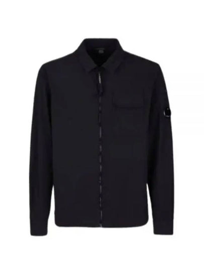 Gabardine Utility Long Sleeve Shirt Black - CP COMPANY - BALAAN 2