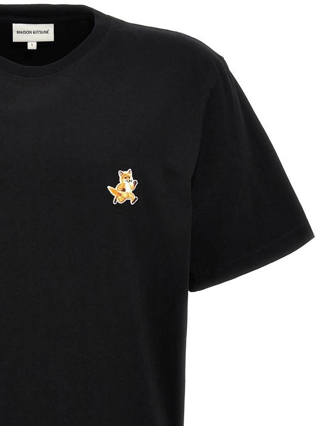 Speedy Fox Patch Comfort Short Sleeve T-Shirt Black - MAISON KITSUNE - BALAAN 4