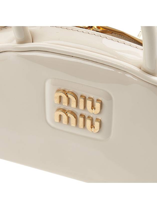 Patent Leather Top Handle Shoulder Bag White - MIU MIU - BALAAN 7