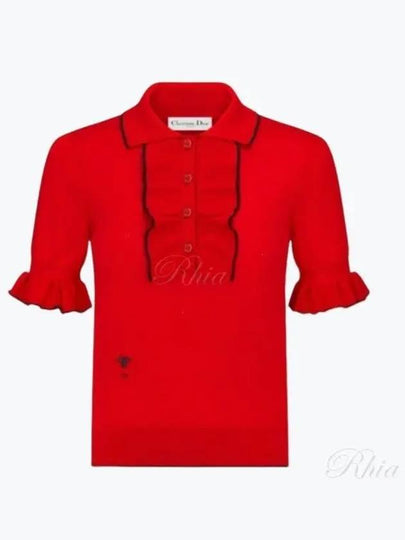 Cashmere Silk Knit Top Red - DIOR - BALAAN 2