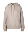 Embroidered Logo Hoodie Beige - MONCLER - BALAAN 2