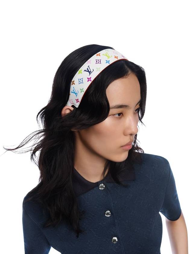 Monogram Multicolor LV Outline Headband White - LOUIS VUITTON - BALAAN 4