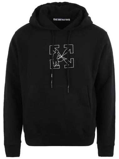 Men's Workers Logo Hoodie Black - OFF WHITE - BALAAN 1