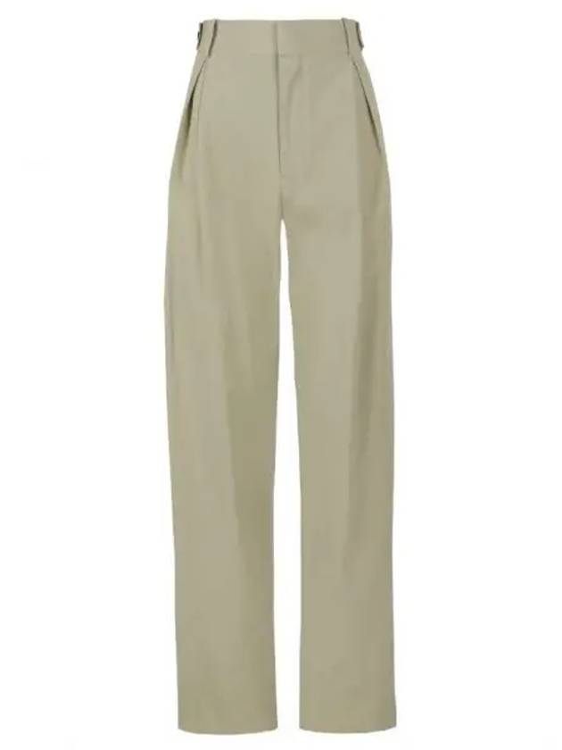 Cotton Straight Pants Beige - BOTTEGA VENETA - BALAAN 2