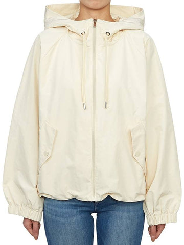 Pariseo Hooded Windbreaker Ivory - MAX MARA - BALAAN 1