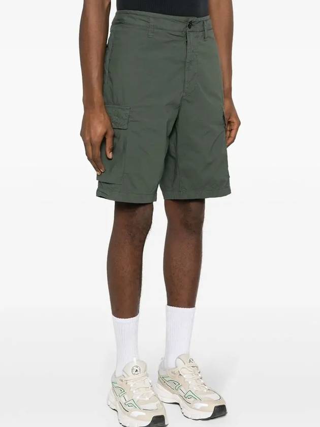 Light Stretch Cotton Bermuda Shorts Dark Green - STONE ISLAND - BALAAN 4