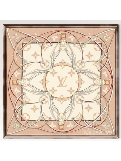 Ultimate Monogram Square 90 Silk Scarf Dune - LOUIS VUITTON - BALAAN 2