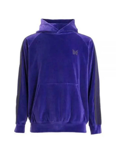 Track Hoody CPe Velor Purple NS252 - NEEDLES - BALAAN 1