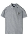 Stone Slim PK Short Sleeve Collar T Melange Gray 81152SC18 - STONE ISLAND - BALAAN 2