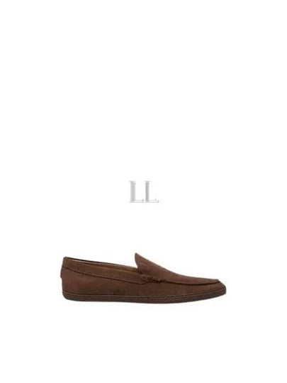 Men's Suede Slip-ons Loafers Brown - TOD'S - BALAAN 2