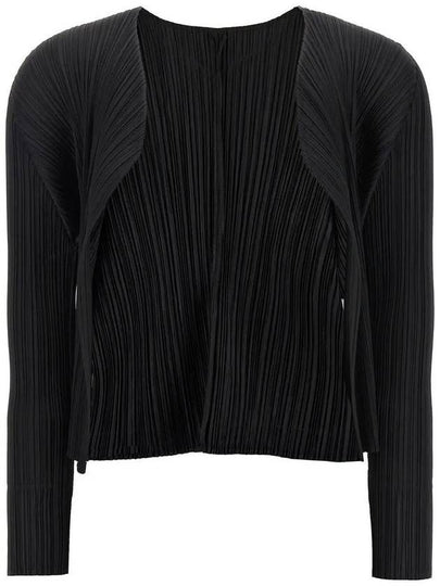 Pleats Basic Cardigan Black - ISSEY MIYAKE - BALAAN 2