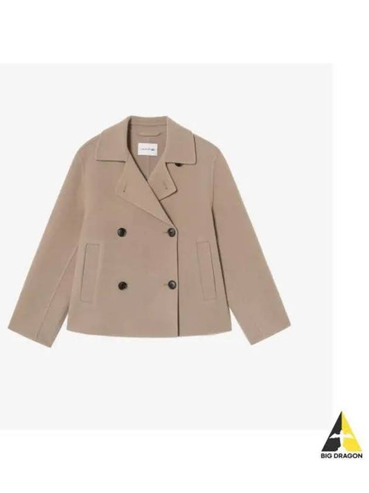 Women s handmade peacoat beige - LACOSTE - BALAAN 1