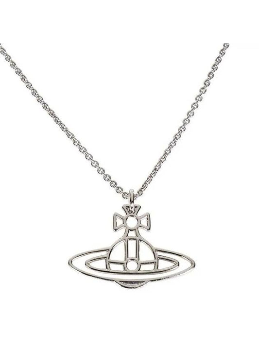 Thin Lines Flat ORB Necklace Silver - VIVIENNE WESTWOOD - BALAAN 2