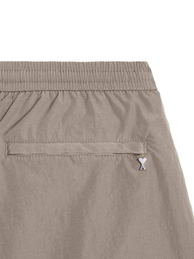 Nickel Logo Swim Shorts Light Taupe - AMI - BALAAN 4