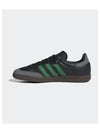 Samba OG Leather Low Top Sneakers Green Core Black - ADIDAS - BALAAN 2