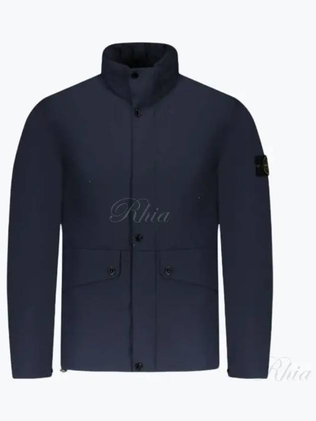 Logo Light Soft Shell Jacket Navy - STONE ISLAND - BALAAN 2