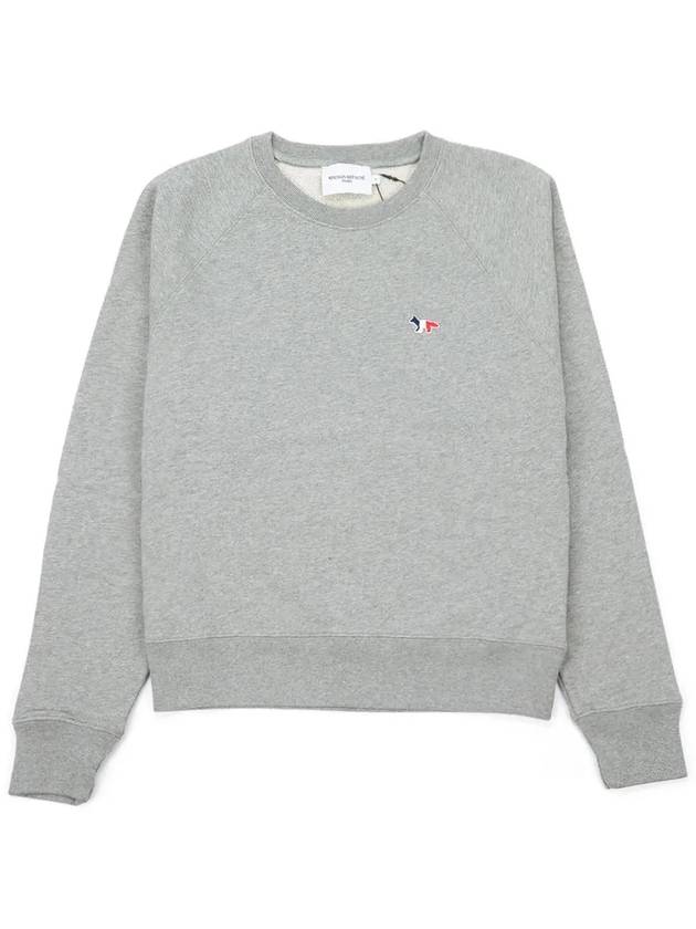 Tricolor Fox Patch Adjusted Sweatshirt Gray - MAISON KITSUNE - BALAAN 3