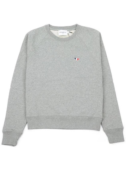 Tricolor Fox Patch Adjusted Sweatshirt Gray - MAISON KITSUNE - BALAAN 2